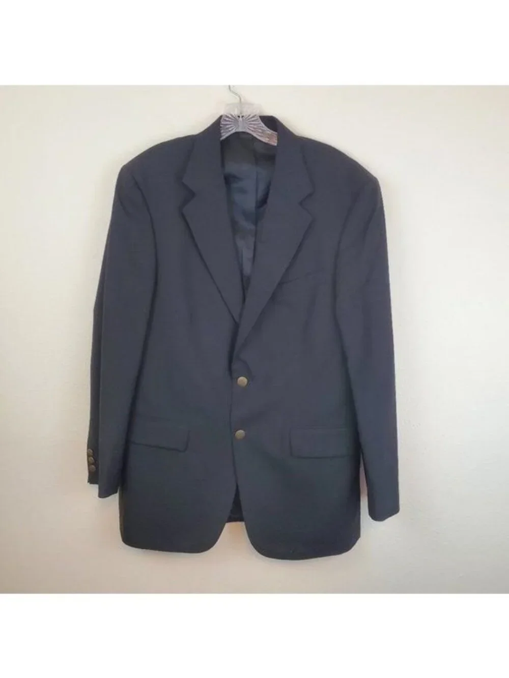 Oscar de la Renta 2-button notch lapel wool blazer